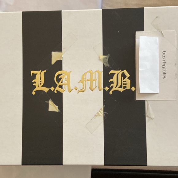 NIB L.A.M.B. Gwen Stefani Leather peep toe heels 10M Gorgeous! - Picture 15 of 16